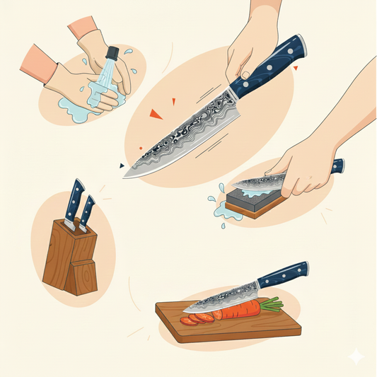 Comment entretenir un couteau japonais ? (Guide débutant)