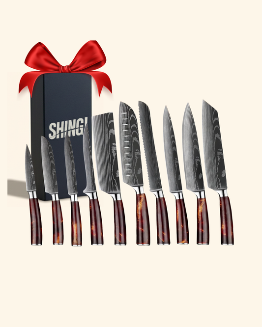 Set de 10 couteaux Japonais - Tsuchi Series - SHING!